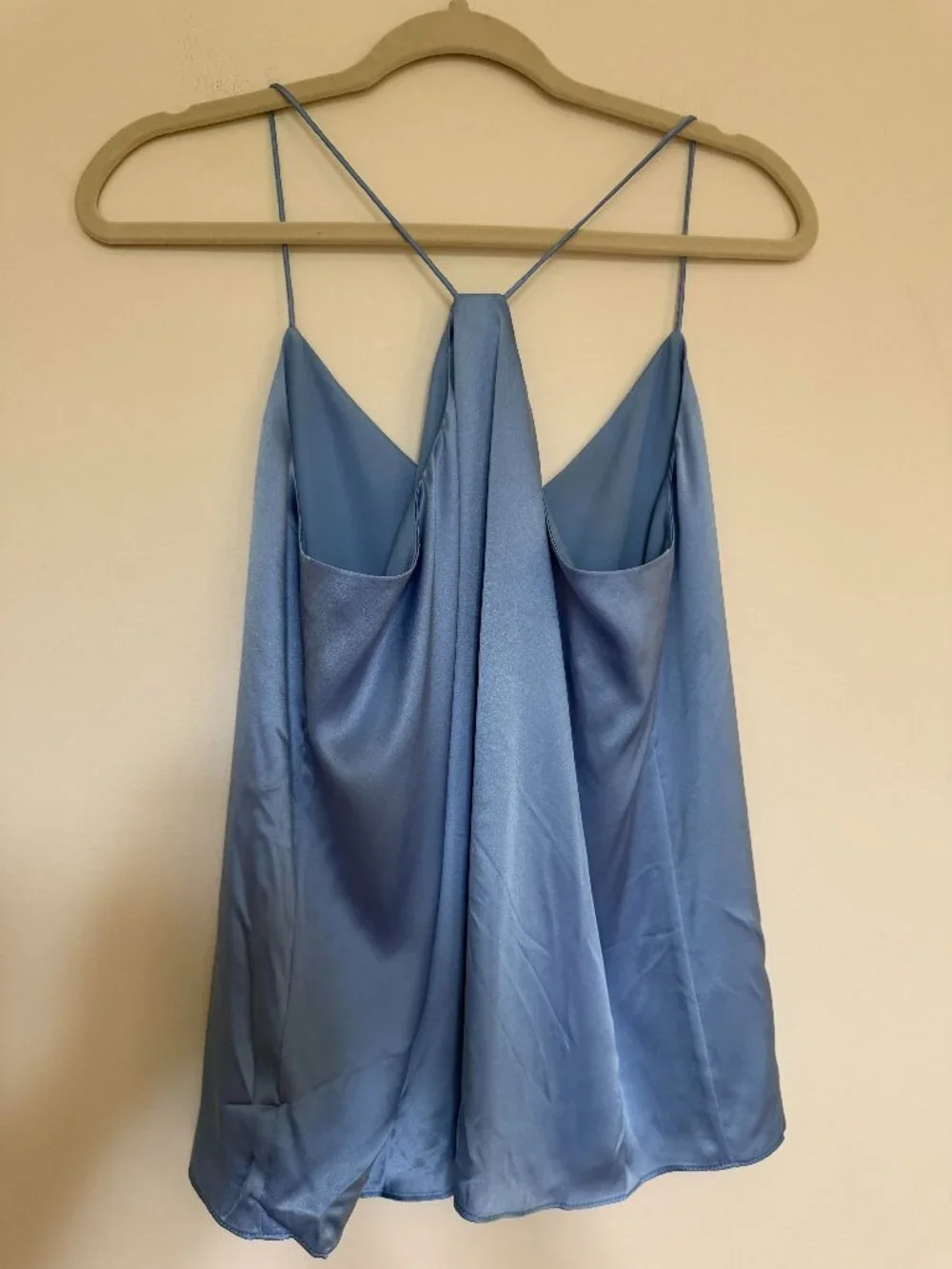 Brooks Brothers Silk Charmeuse Camisole Tank Top Minimalist Coquette Blue - M